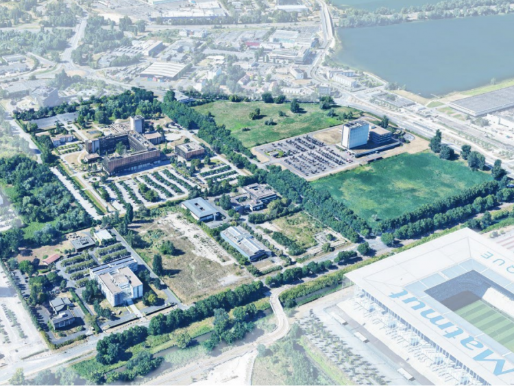 La Jallre autour du site de la CDC  Bordeaux-Lac et le quartier du Stade va se mtamorphoser dans les annes  venir avec 1500 logements neufs. | La Jallre / Bordeaux