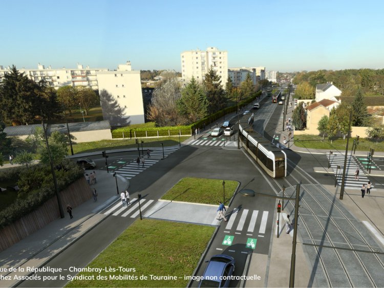 L'arrive de la ligne 2 du tramway tourangeau  Chambray-ls-Tours va renforcer l'attractivit immobilire de la ville au sud de la Loire.