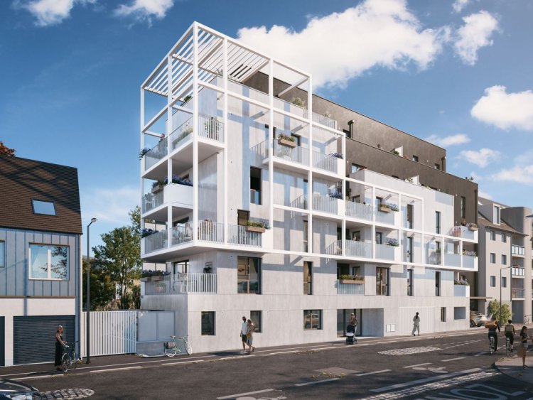 La rsidence Eclat offre des logements neufs de standing, avec des espaces extrieurs et des vues panoramiques sur la ville. | Eclat / Rennes / Kermarrec Promotion et Groupe Jeulin