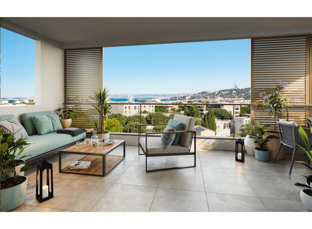Investissement locatif  Marseille 7me : programme immobilier neuf pour investir Horizon 8ème  Marseille 8ème
