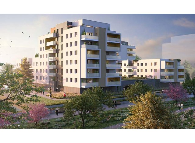 Investissement locatif dans le Bas-Rhin 67 : programme immobilier neuf pour investir Les Promenades Gutenberg  Schiltigheim