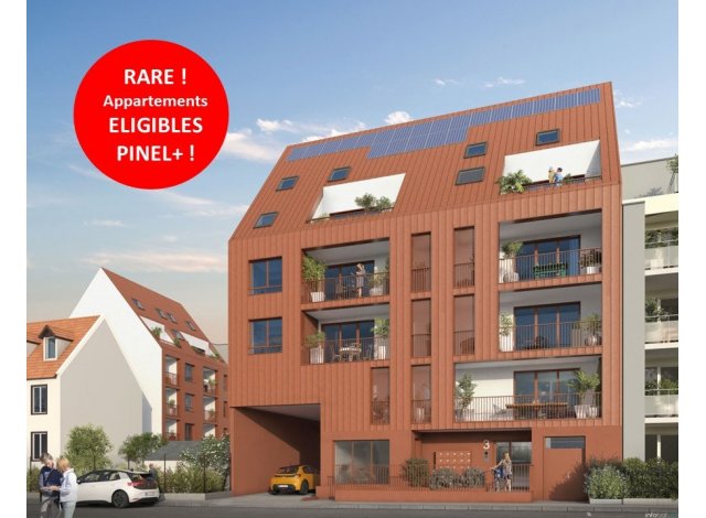 Investissement locatif dans le Bas-Rhin 67 : programme immobilier neuf pour investir Terra Rossa  Strasbourg