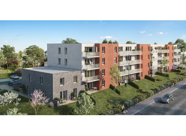 Investissement locatif dans le Pas de Calais 62 : programme immobilier neuf pour investir Les Hauts de Montgre  Lens