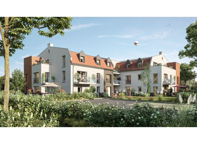Investissement locatif en Nord-Pas-de-Calais : programme immobilier neuf pour investir L'Écrin de la Marque  Willems