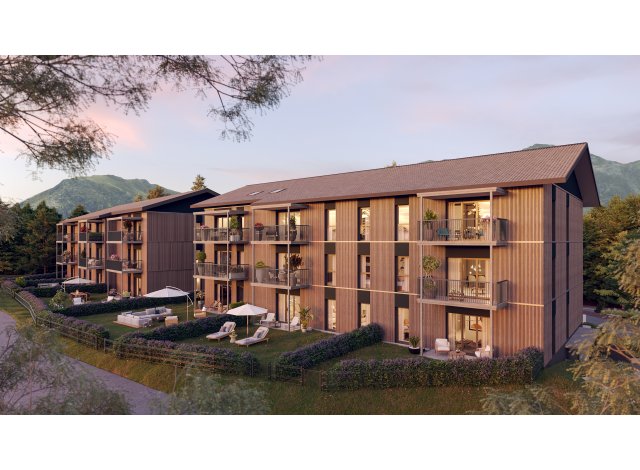 Investissement locatif en Haute-Savoie 74 : programme immobilier neuf pour investir Accord Boise  Châtillon-sur-Cluses
