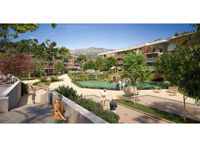 Investissement locatif  La Penne-sur-Huveaune : programme immobilier neuf pour investir Les Ecolines  Aubagne