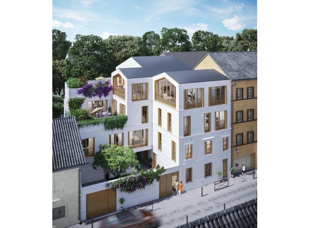 Investissement locatif dans les Hauts de Seine 92 : programme immobilier neuf pour investir Cour de Charlotte  Sceaux