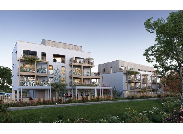 Investissement locatif en Ille et Vilaine 35 : programme immobilier neuf pour investir Jardins Midori  Le Rheu