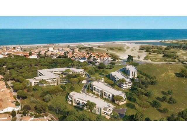 Investissement locatif dans les Pyrnes-Orientales 66 : programme immobilier neuf pour investir Habitez ou Investir à 400m de la Plage  Le Barcares