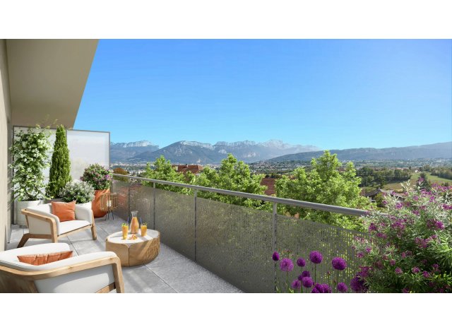 Investissement locatif en Haute-Savoie 74 : programme immobilier neuf pour investir Les Balcons de Poësy  Poisy