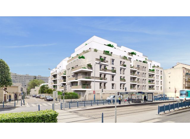 Investissement locatif en Seine-Saint-Denis 93 : programme immobilier neuf pour investir L'Ecrin de Montfort  La Courneuve