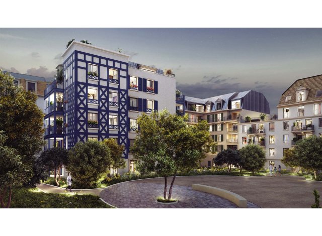 Investissement locatif en Seine-Saint-Denis 93 : programme immobilier neuf pour investir Le Domaine de la Reine  Le Blanc Mesnil