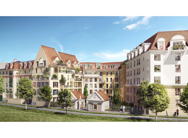 Investissement locatif en Seine-Saint-Denis 93 : programme immobilier neuf pour investir Le Domaine du Chevalier  Le Blanc Mesnil