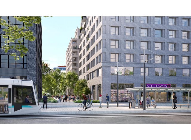 Investissement locatif en Seine-Saint-Denis 93 : programme immobilier neuf pour investir Stud'en Ville - Résidence Etudiante  Bobigny