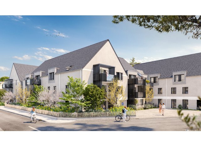 Investissement locatif en Loire Atlantique 44 : programme immobilier neuf pour investir Crocus  La Baule-Escoublac