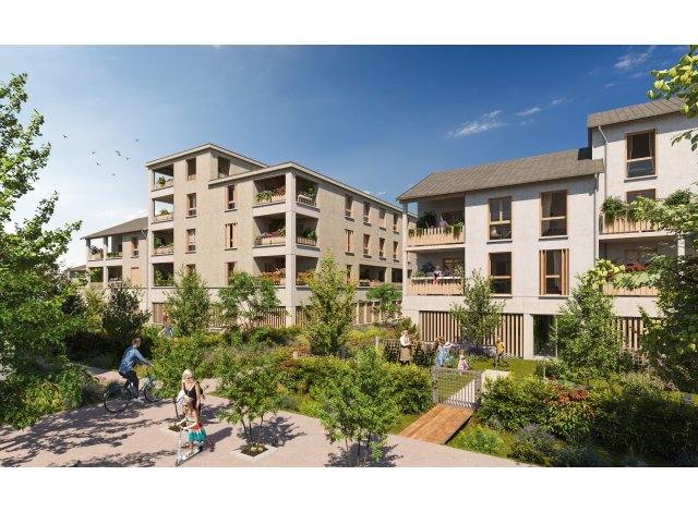 Investissement locatif en Indre-et-Loire 37 : programme immobilier neuf pour investir Les Jardins de Theia  La Riche