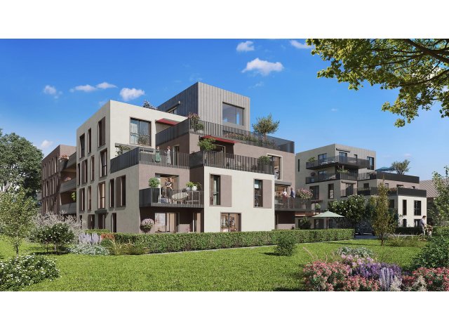Investissement locatif en Alsace : programme immobilier neuf pour investir Les Terrasses O Vert  Oberhausbergen