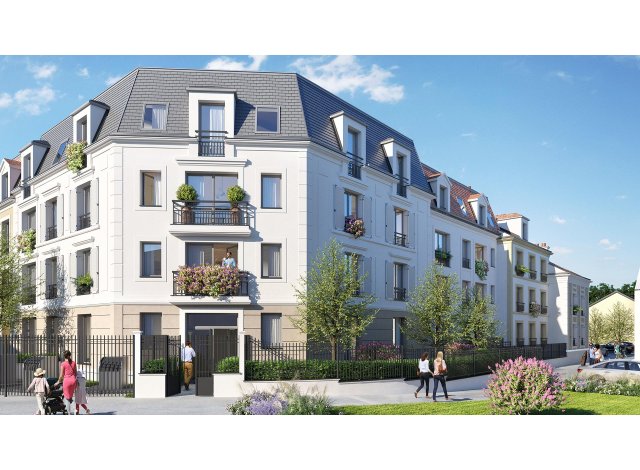 Investissement locatif dans le Val d'Oise 95 : programme immobilier neuf pour investir Les Hameaux du Village  Villiers-le-Bel