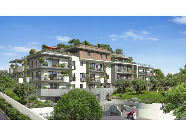 Investissement locatif dans les Alpes-Maritimes 06 : programme immobilier neuf pour investir Domaine Jade  Saint-Laurent-du-Var