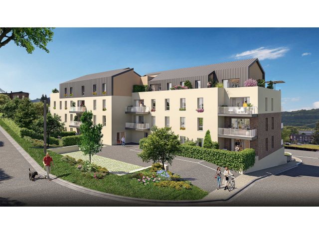 Investissement locatif en Seine-Maritime 76 : programme immobilier neuf pour investir Symphonia  Montville