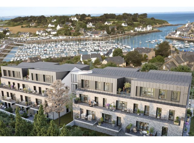 Investissement locatif dans les Ctes d'Armor 22 : programme immobilier neuf pour investir La Flottille  Pleneuf-Val-André