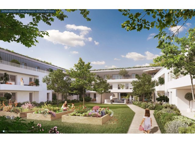 Investissement locatif en Gironde 33 : programme immobilier neuf pour investir Jardins Medoquine  Talence