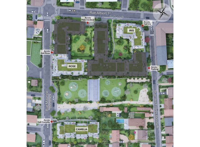 Investissement locatif en Ile-de-France : programme immobilier neuf pour investir Les Jardins Albert 1er  Bezons