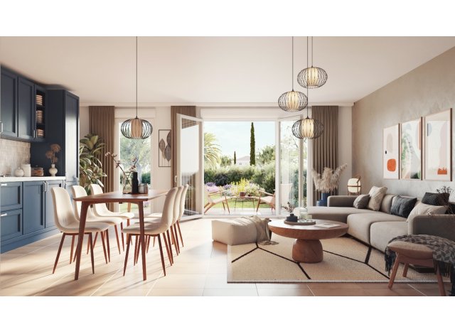 Investissement locatif  Sainte-Maxime : programme immobilier neuf pour investir Terre Carmin - Duplex Jardin  Puget-sur-Argens