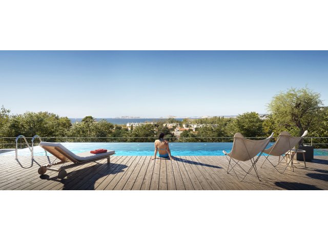 Investissement locatif dans les Bouches-du-Rhne 13 : programme immobilier neuf pour investir 3p Duplex Art'Chipel  Marseille 8ème