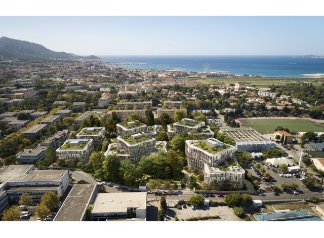 Investissement locatif  Marseille : programme immobilier neuf pour investir 4p Terrasse Art'Chipel  Marseille 8ème