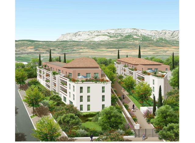 Investissement locatif dans les Bouches-du-Rhne 13 : programme immobilier neuf pour investir Primavera - Apparts Terrasse  Trets