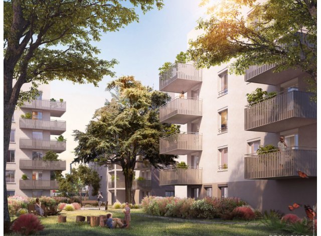 Investissement locatif dans le Rhne 69 : programme immobilier neuf pour investir Vert Millon  Lyon 8ème