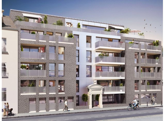 Investissement locatif en Loire Atlantique 44 : programme immobilier neuf pour investir Cour Bastille  Nantes