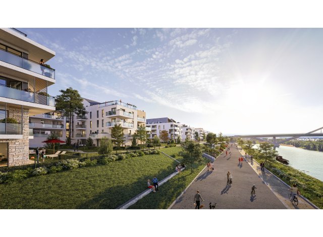 Investissement locatif dans le Loiret 45 : programme immobilier neuf pour investir Les Berges d'Houlippe  Orléans
