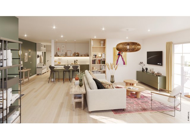 Investissement locatif en Seine et Marne 77 : programme immobilier neuf pour investir Quartier Verdoyant  Montévrain