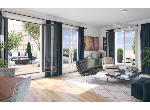 Investissement locatif dans les Hauts de Seine 92 : programme immobilier neuf pour investir Panorama Beaurivage - les Baigneuses  Clamart