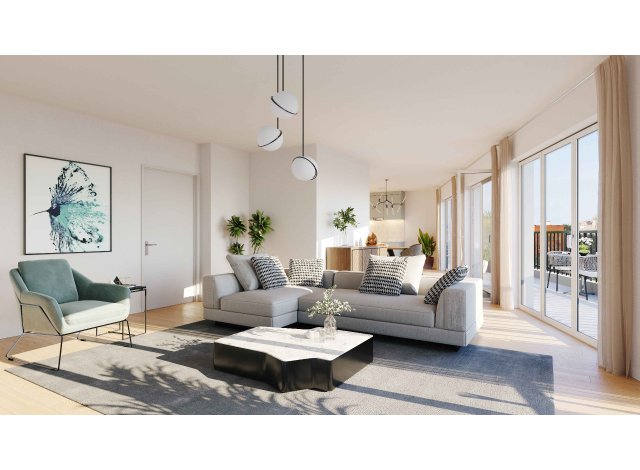 Investissement locatif dans les Hauts de Seine 92 : programme immobilier neuf pour investir Courbevoie M1  Courbevoie