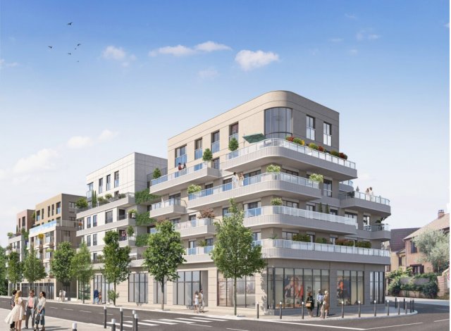 Investissement locatif en Seine-Saint-Denis 93 : programme immobilier neuf pour investir Les Jardins de Sélène  Bondy