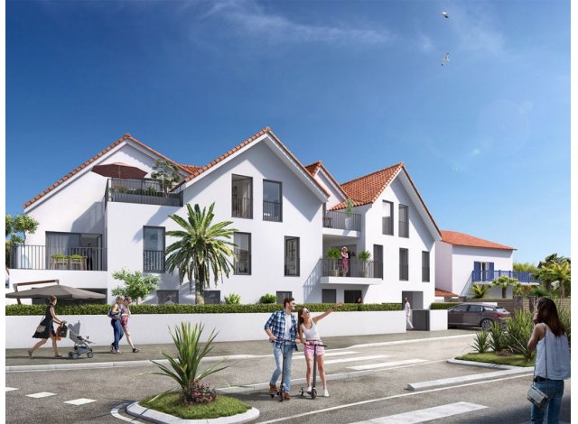Investissement locatif dans les Pyrnes-Atlantiques 64 : programme immobilier neuf pour investir Bo Rivage  Biarritz