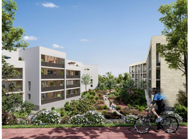 Investissement locatif en Gironde 33 : programme immobilier neuf pour investir Les Jardins d'Aquitaine  Bruges