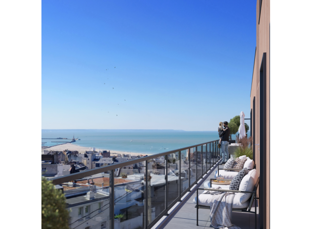 Investissement locatif en Haute-Normandie : programme immobilier neuf pour investir Le Havre - Vue Mer  Le Havre