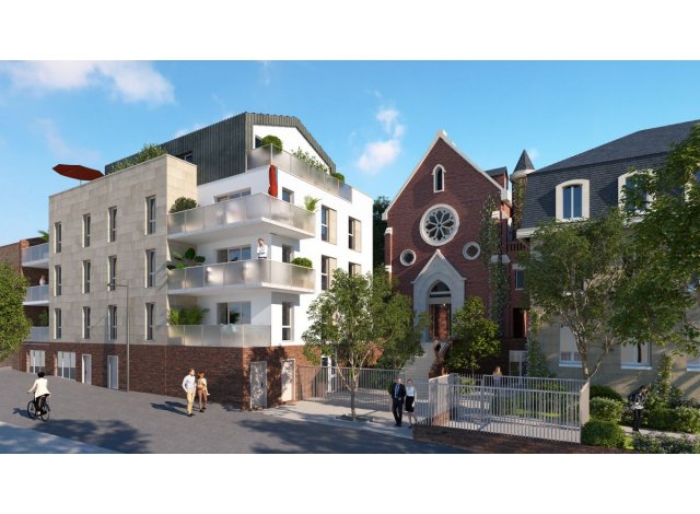 Investissement locatif en Seine-Maritime 76 : programme immobilier neuf pour investir Le Parc des Mathurins  Rouen