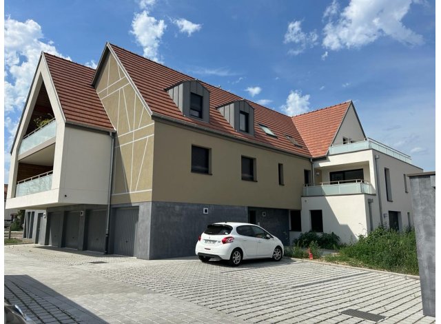 Investissement locatif dans le Bas-Rhin 67 : programme immobilier neuf pour investir Le Clos Saint-Wendelin  La Wantzenau