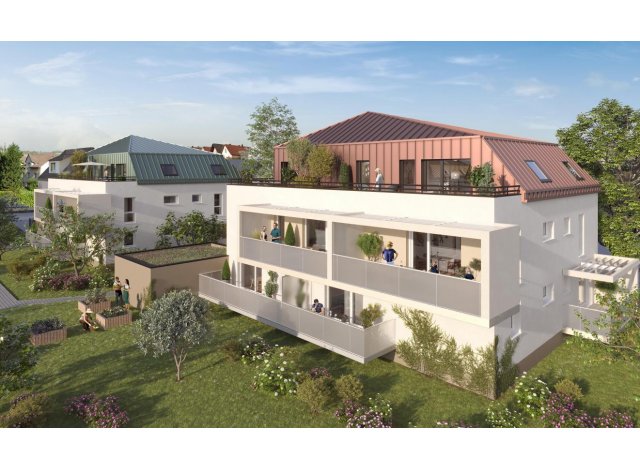 Investissement locatif en Alsace : programme immobilier neuf pour investir Terrasses du Centre  Fegersheim