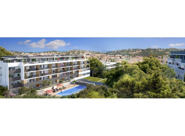 Investissement locatif dans les Alpes-Maritimes 06 : programme immobilier neuf pour investir Pur Azur  Vallauris