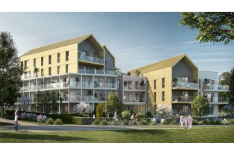 Le groupe Giboire débute la commercialisation d'un nouveau programme immobilier à La Chapelle-des-Fougeretz, avec 38 appartements neufs. | Azuréa / La-Chapelle-des-Fougeretz / Groupe Giboire & Archipole Architectes & Arka Studio
