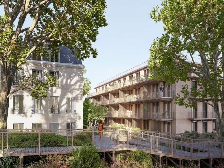 Quartus propose un ensemble immobilier neuf à Sceaux, reconnu pour son fort niveau de performance en matière de matériaux biosourcés. | Pavillon Lakanal / Sceaux / Quartus