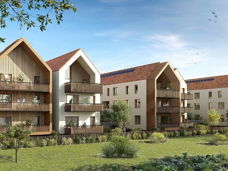 La pose de la premi&egrave;re charpente lance officiellement les travaux de Terramenta, nouvelle r&eacute;sidence de Bouygues Immobilier &agrave; La Wantzenau.