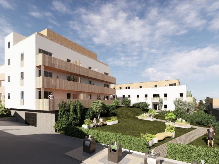Succès pour l'Eco’City de Houdemont : un programme immobilier neuf en structure bois, intégrant logements, espaces verts et services de proximité.