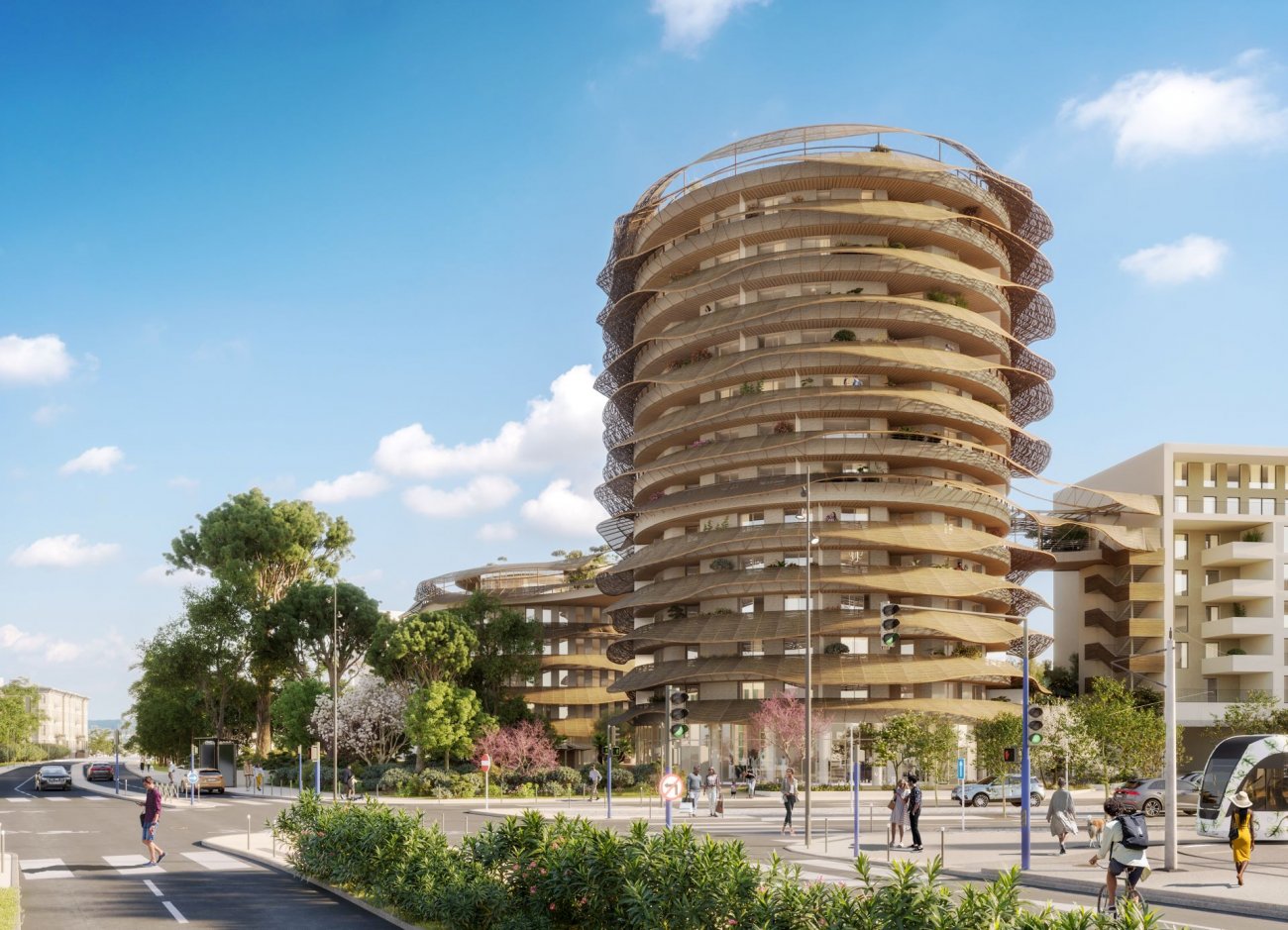 Oasis : diaporama de cette nouvelle Folie Architecturale de la ZAC Ovalie de Montpellier